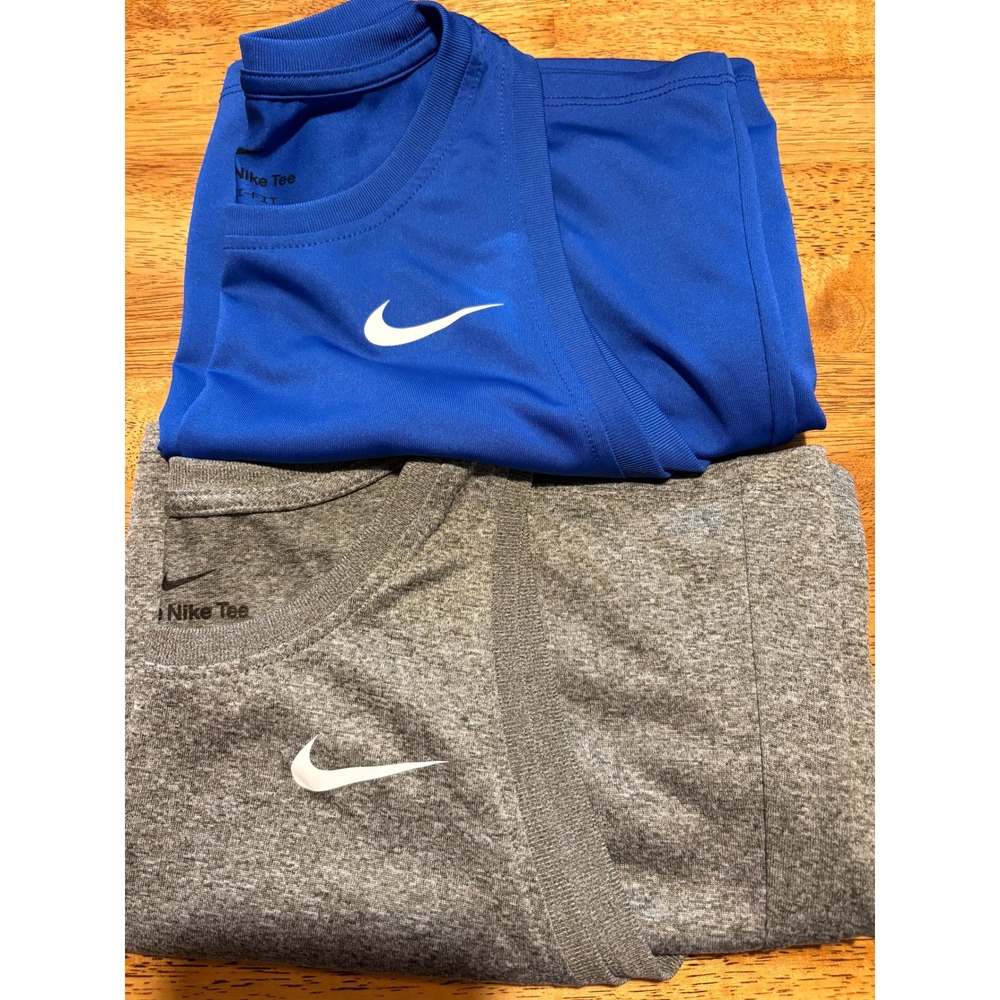 Nike Tank Top Set Blue Gray Dri-FIT Sleeveless Athletic Shirts Active Gym Small